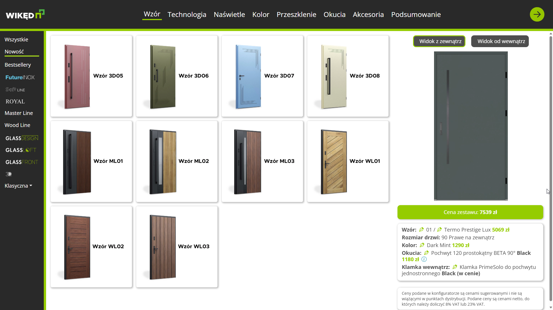 WIKED Konfigurator Drzwi